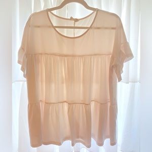 Flowy white tee, sz large